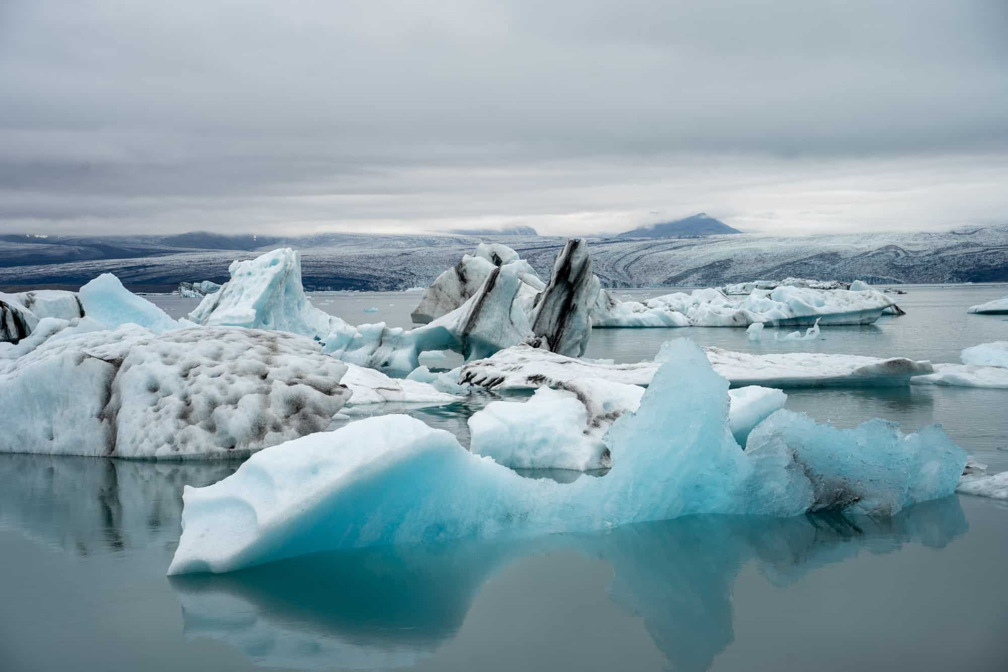 Feature image Blue icebergs in Jokulsarlon glacier lagoon