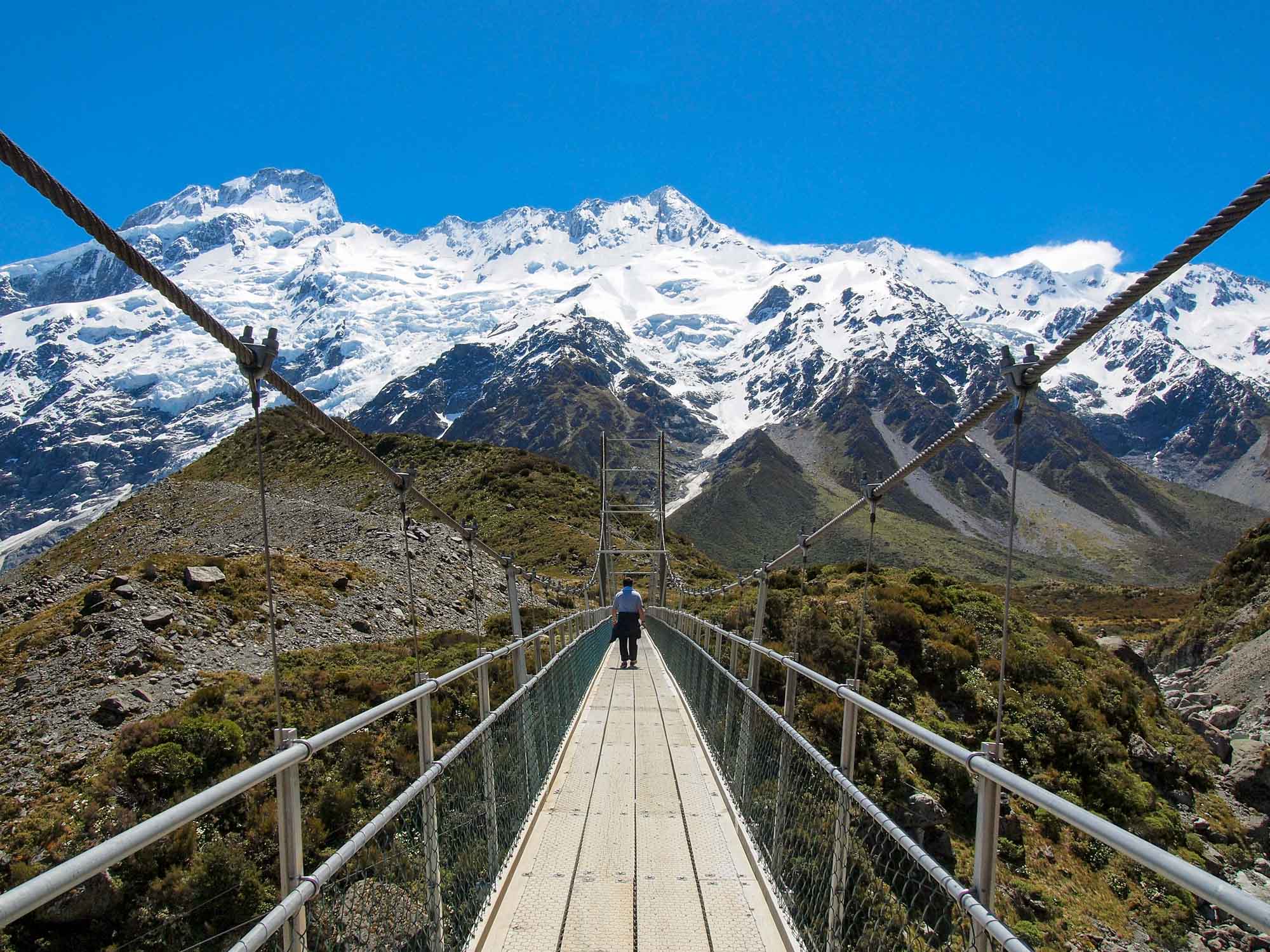 Feature image Hooker Valley Track bridge