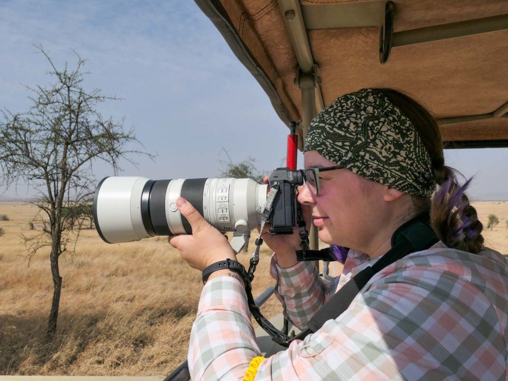 Amanda with a camera