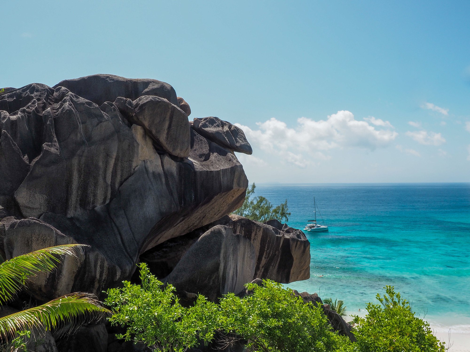 Feature image Grand Anse Beach on La Digue in the Seychelles