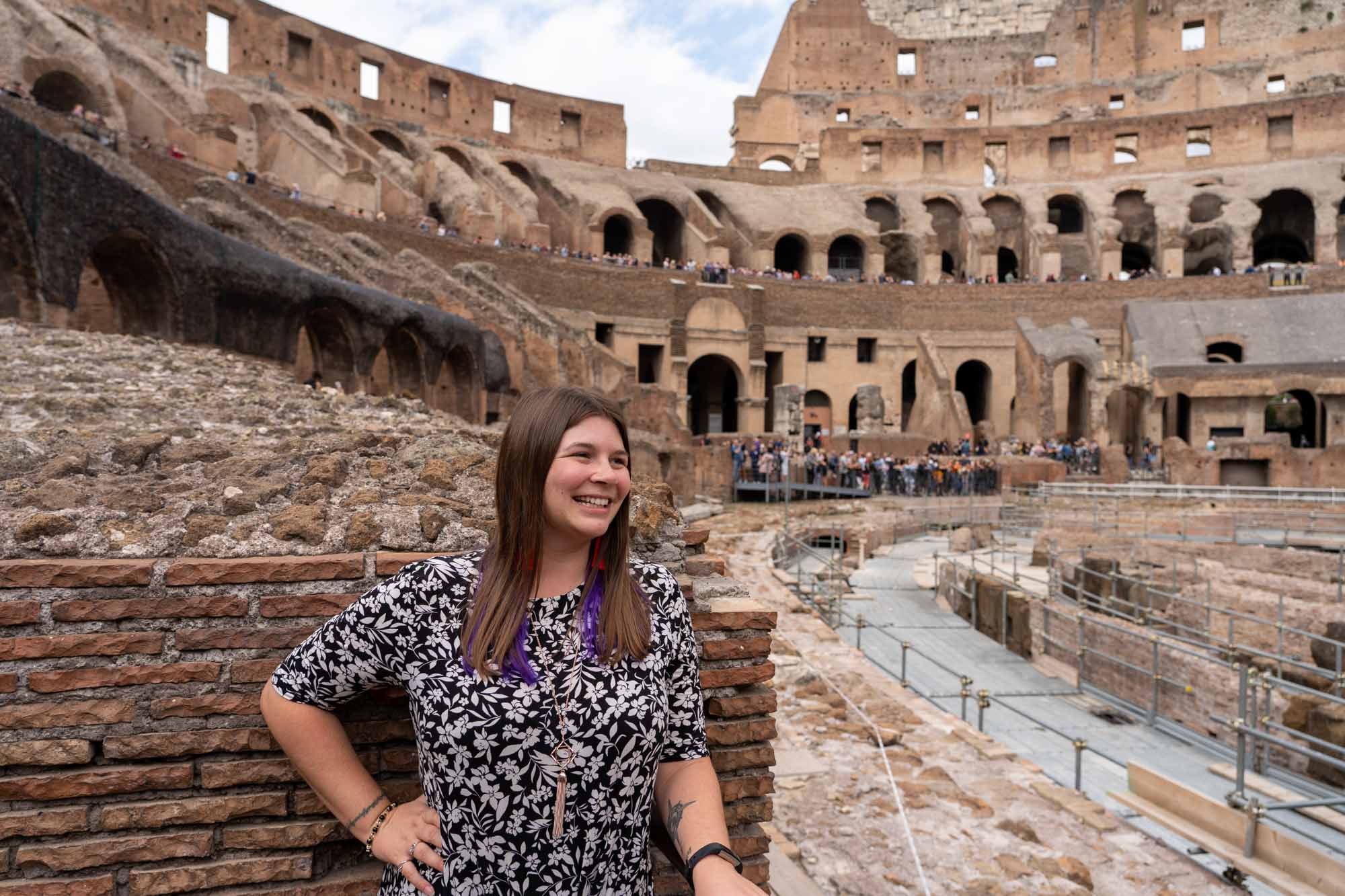 Feature image Amanda inside the Colosseum in Rome