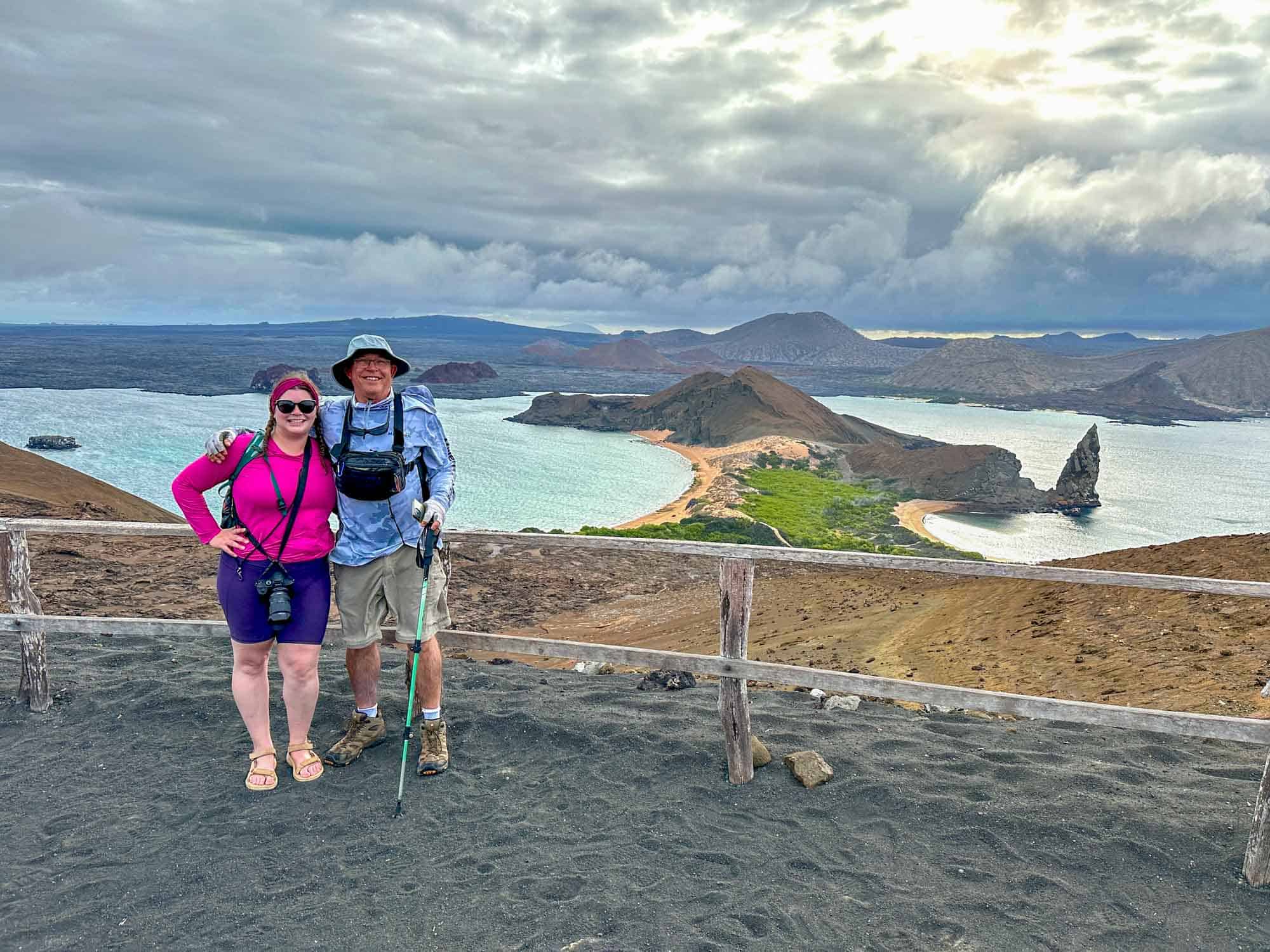 Feature image Amanda and Dad in the Galapagos